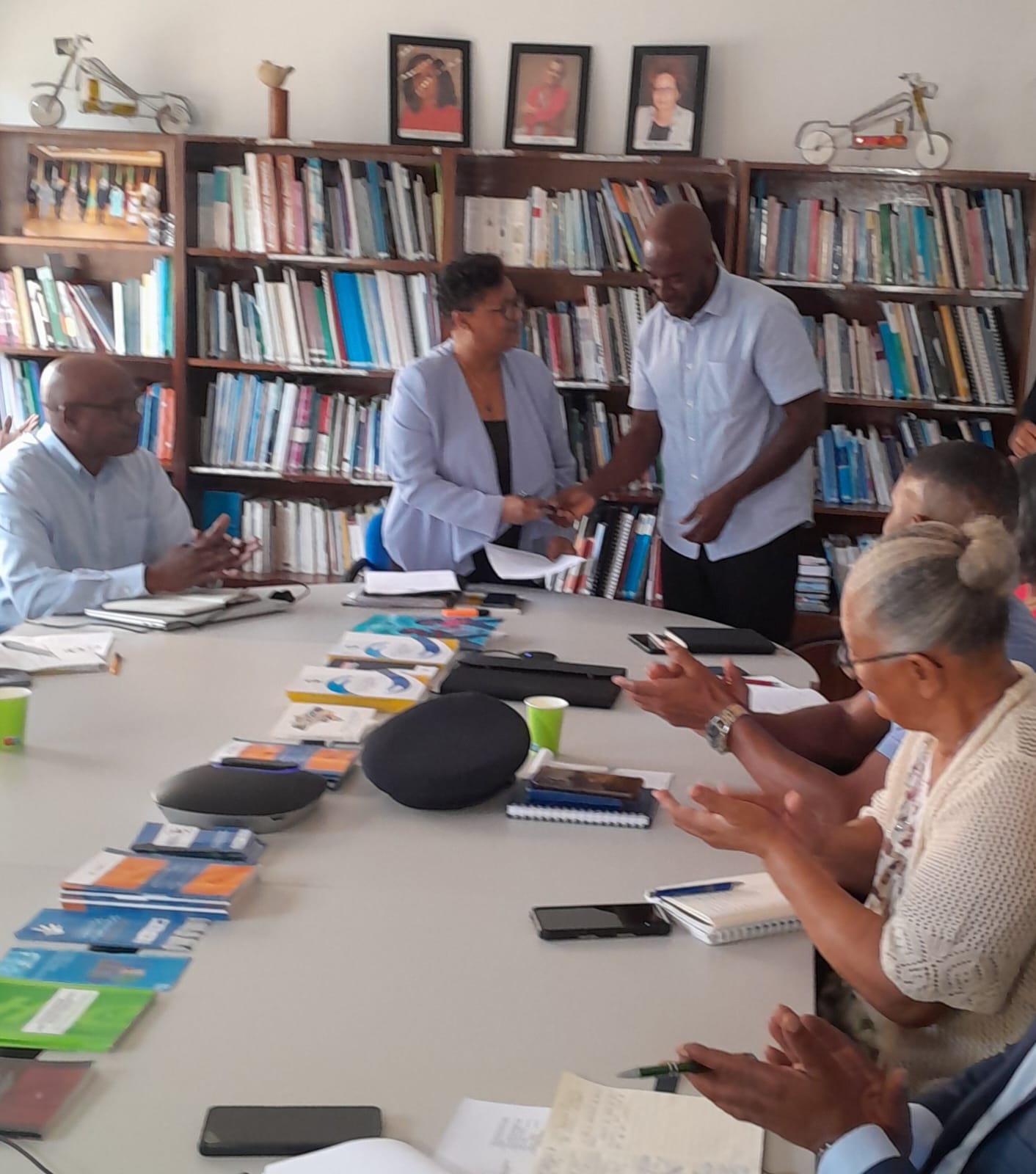 People collaborating around a table